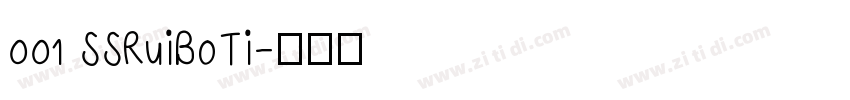 001 SSRuiBoTi字体转换